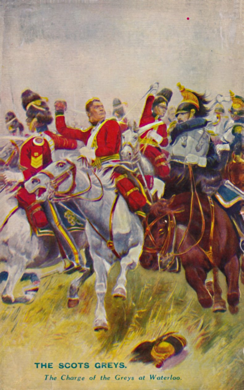 A skót királyi szürkék. A szürkék vádja Waterloo-ban, 1815, 1939 alkotó: Unbekannt