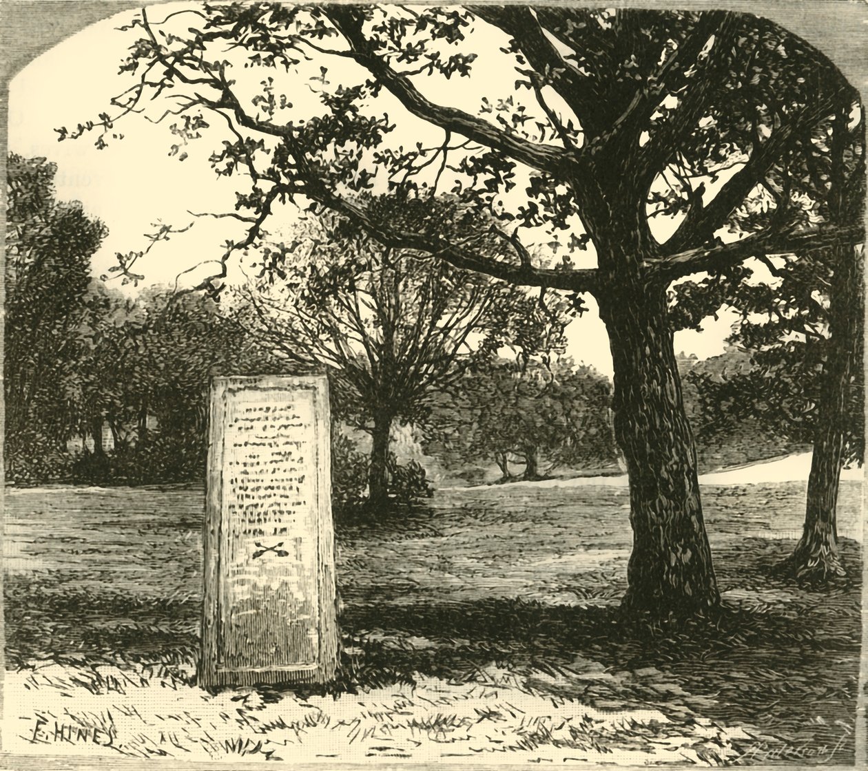 A Rufus-kő az új erdőben, 1890. alkotó: Unbekannt