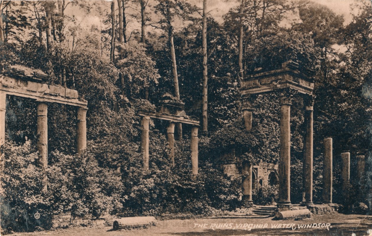 A romok, Virginia Water, Windsor, 1917 alkotó: Unbekannt