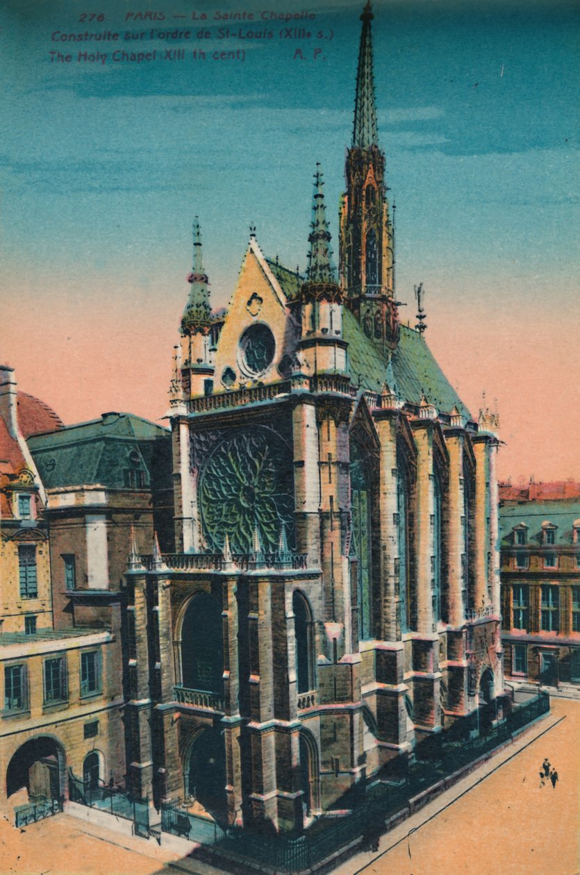 A Sainte-Chapelle Szent Kápolna, Párizs, 1920 alkotó: Unbekannt