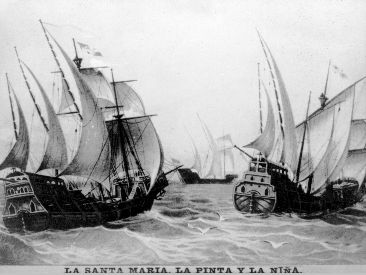 A Santa Maria, a pinta és a Nina, 15. század, 1920-as évek alkotó: Unbekannt