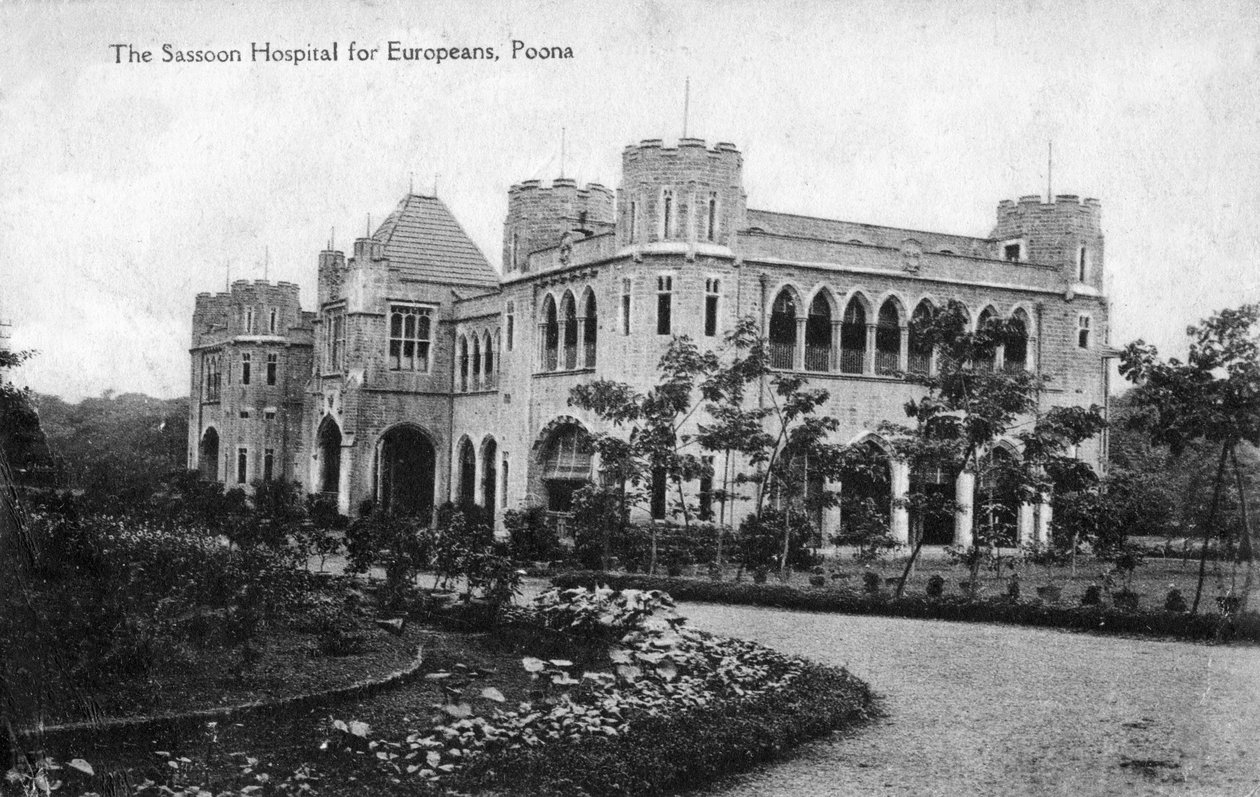 A Sassoon Kórház európaiak számára, Pune Poona, India, XX. század eleje alkotó: Unbekannt