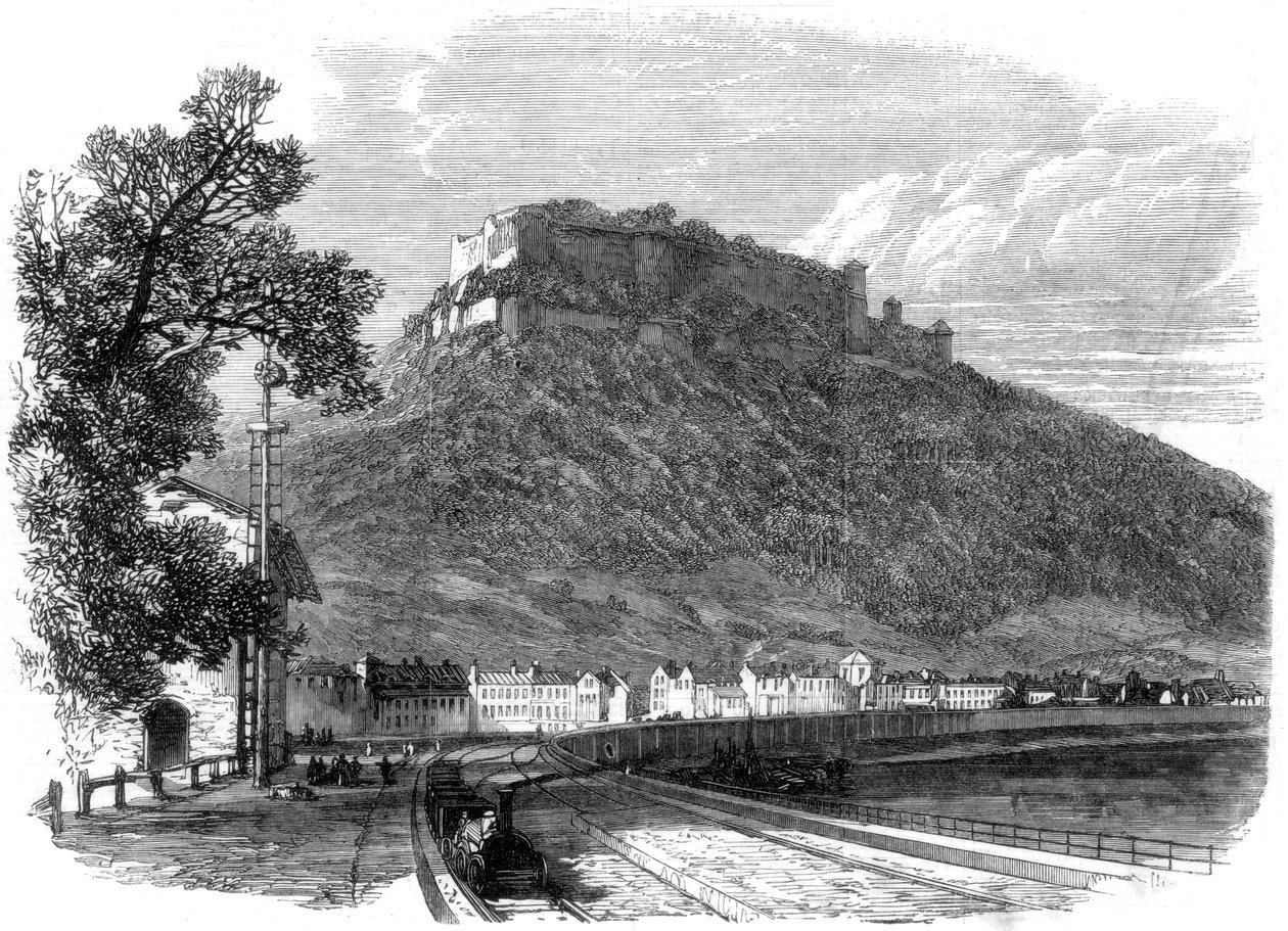 Konigstein szász erődje, az Elba folyón, Drezda közelében, Németországban, 1866 alkotó: Unbekannt
