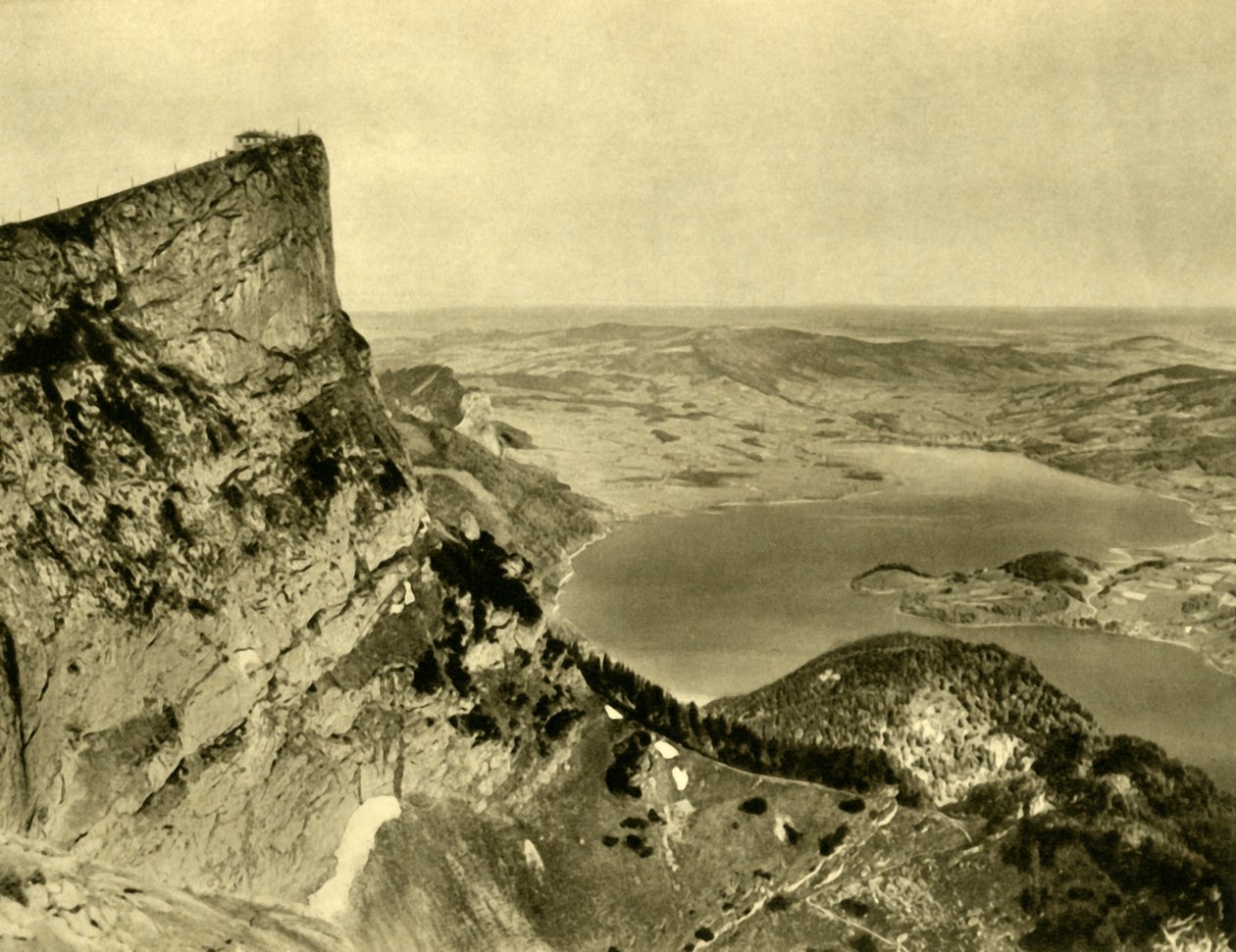 A Schafberg és a Mondsee, Felső-Ausztria, 1935. alkotó: Unbekannt