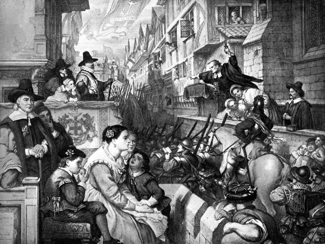 The Setting out of the Train Bands from London..., 1643, 19. század alkotó: Unbekannt