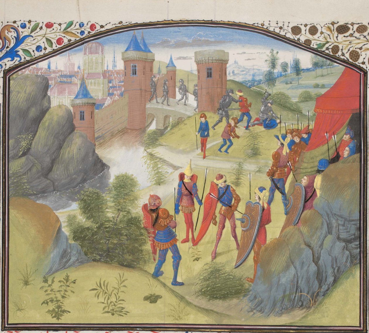 Antiochia ostroma. Türoszi Vilmos miniatúrája a Historiából, 1460-as évek alkotó: Unbekannt