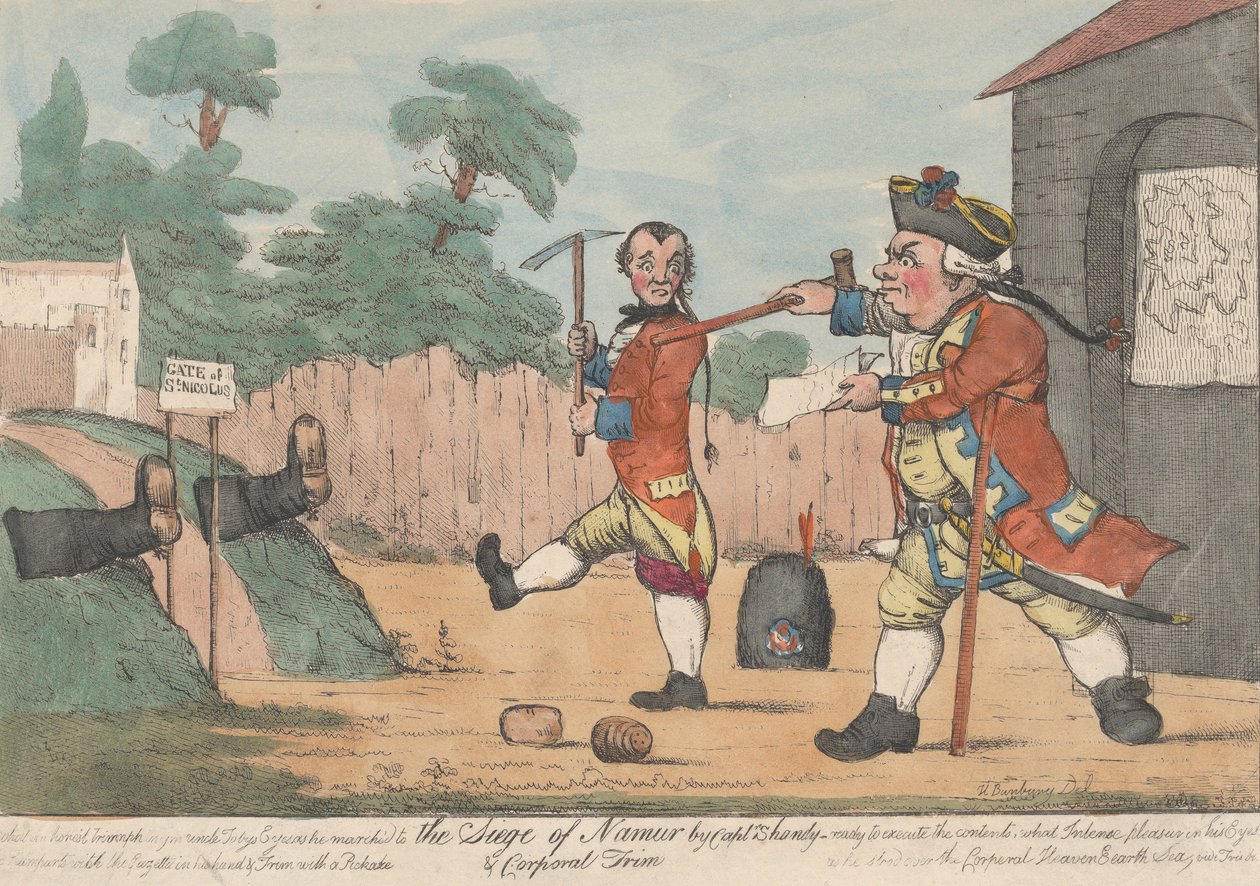 Namur ostroma, Shandy kapitány és Trim Tristram Shandy tizedes, 1800-20. alkotó: Unbekannt