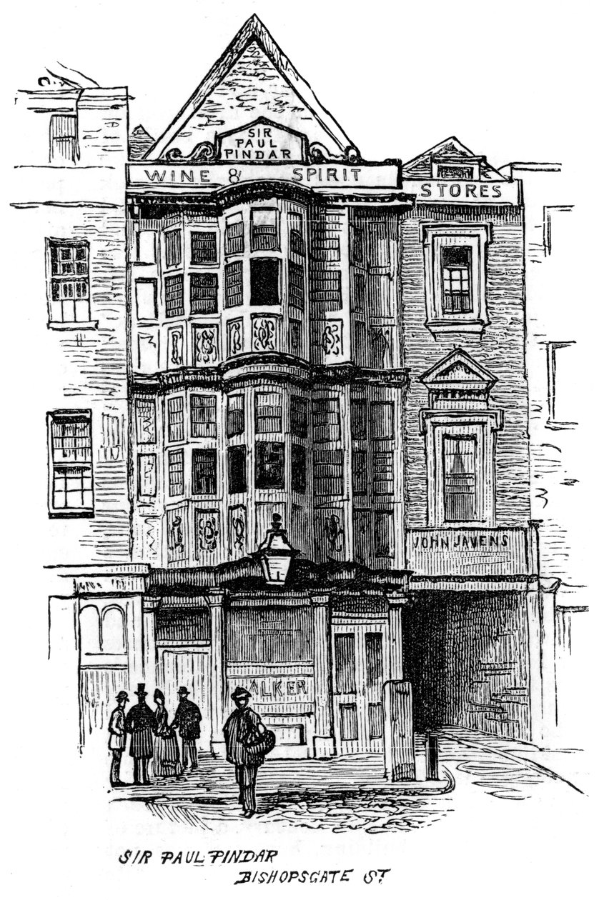 A Sir Paul Pindar nyilvános ház, Bishopsgate Street, London, 1887 alkotó: Unbekannt