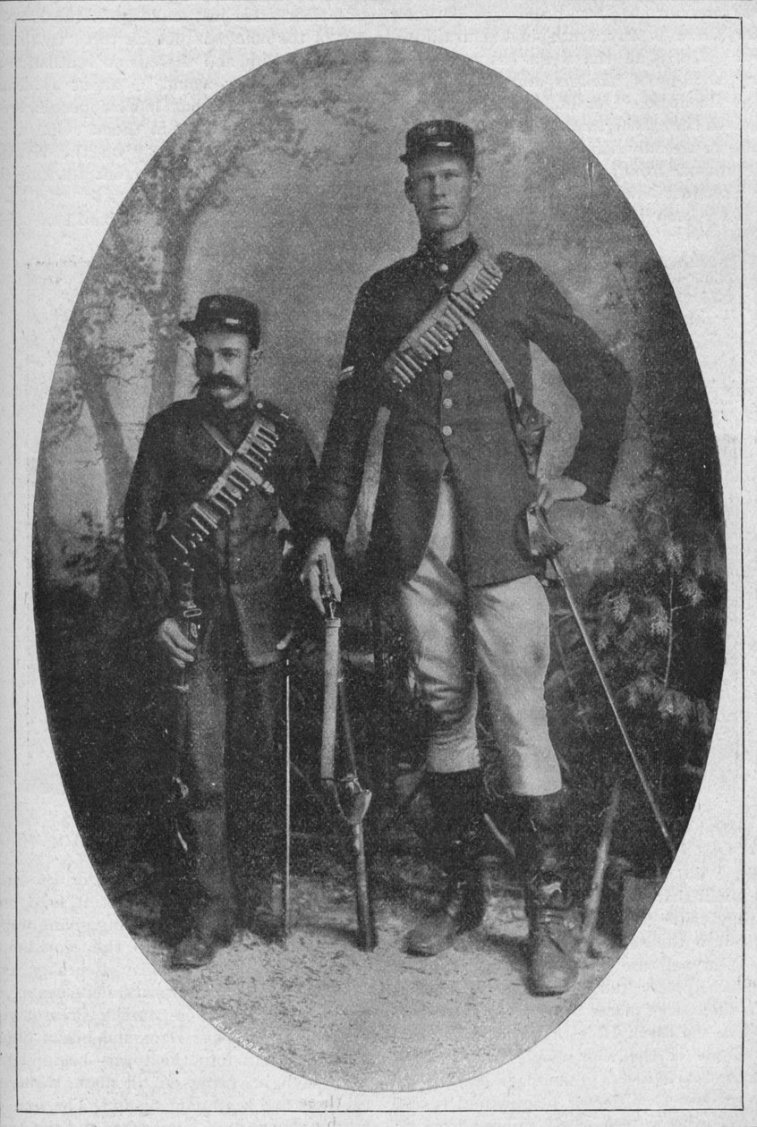 A legkisebb ember és a legnagyobb ember a búr hadseregben, 1902 alkotó: Unbekannt