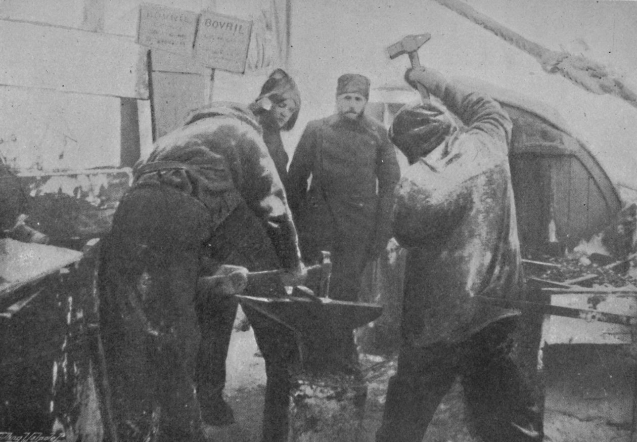 A kovácsműhely a keret fedélzetén, 1897 alkotó: Unbekannt