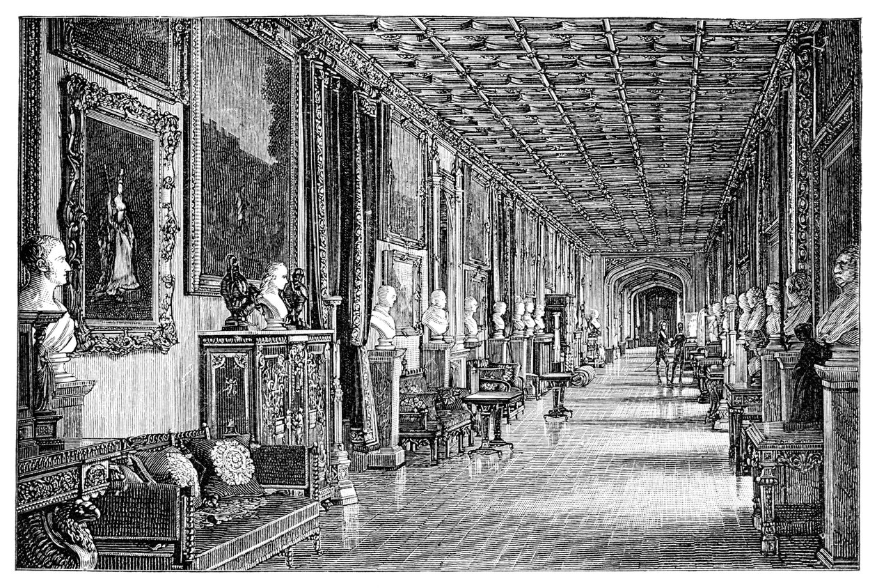 A délkeleti folyosó, a windsori kastély, 1900 alkotó: Unbekannt