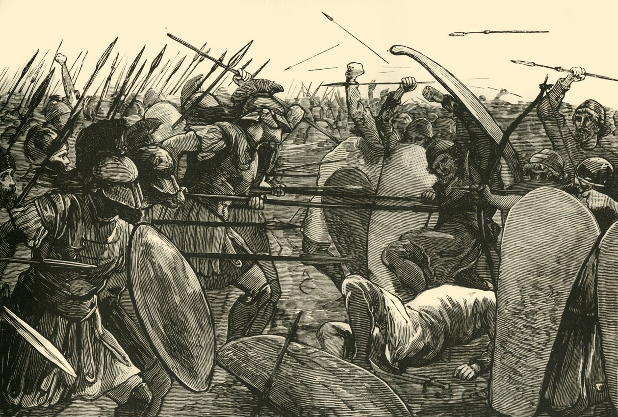 A spártaiak Plataeában, 1890. alkotó: Unbekannt