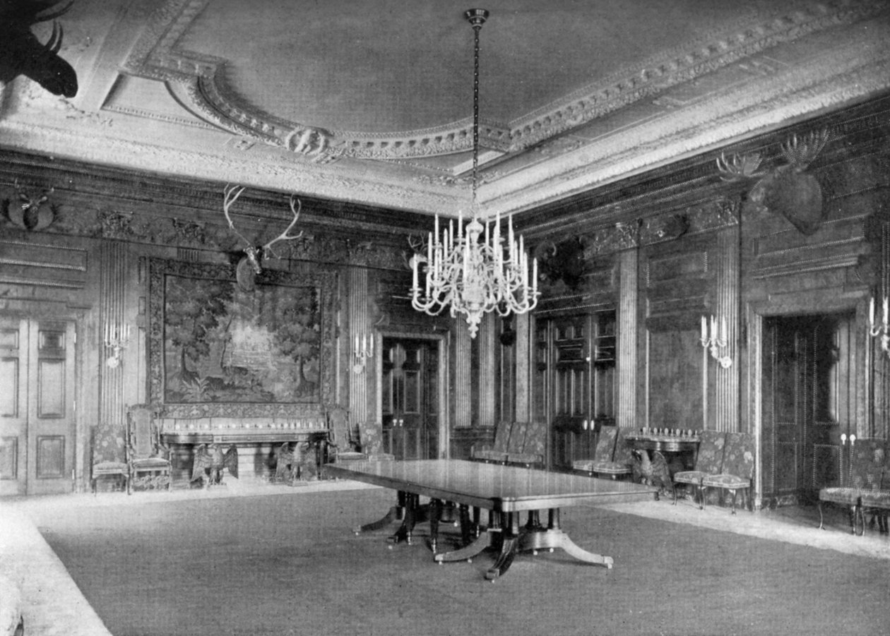 Az állami étkező a Fehér Házban, Washington DC, USA, 1908 alkotó: Unbekannt