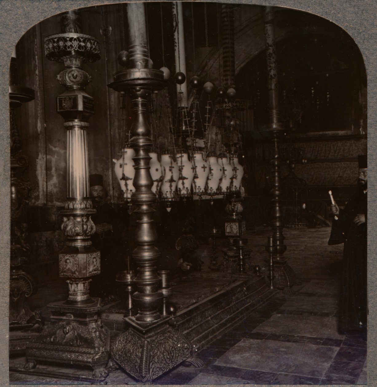 Az Angyali üdvözlet köve a Szent Sír-templomban, Jeruzsálem, 1900 körül alkotó: Unbekannt