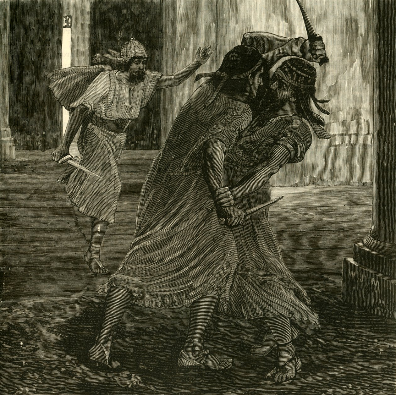 A harc Gomates és Gobryas között, 1890. alkotó: Unbekannt