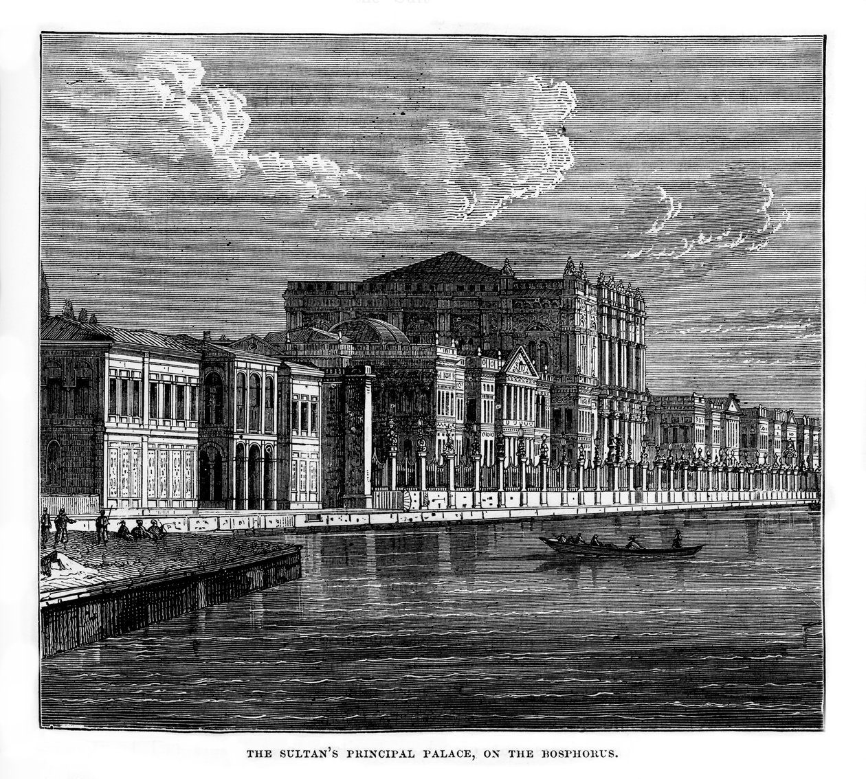A Sultans Principal Palace, a Boszporusz, Törökország, 19. század alkotó: Unbekannt