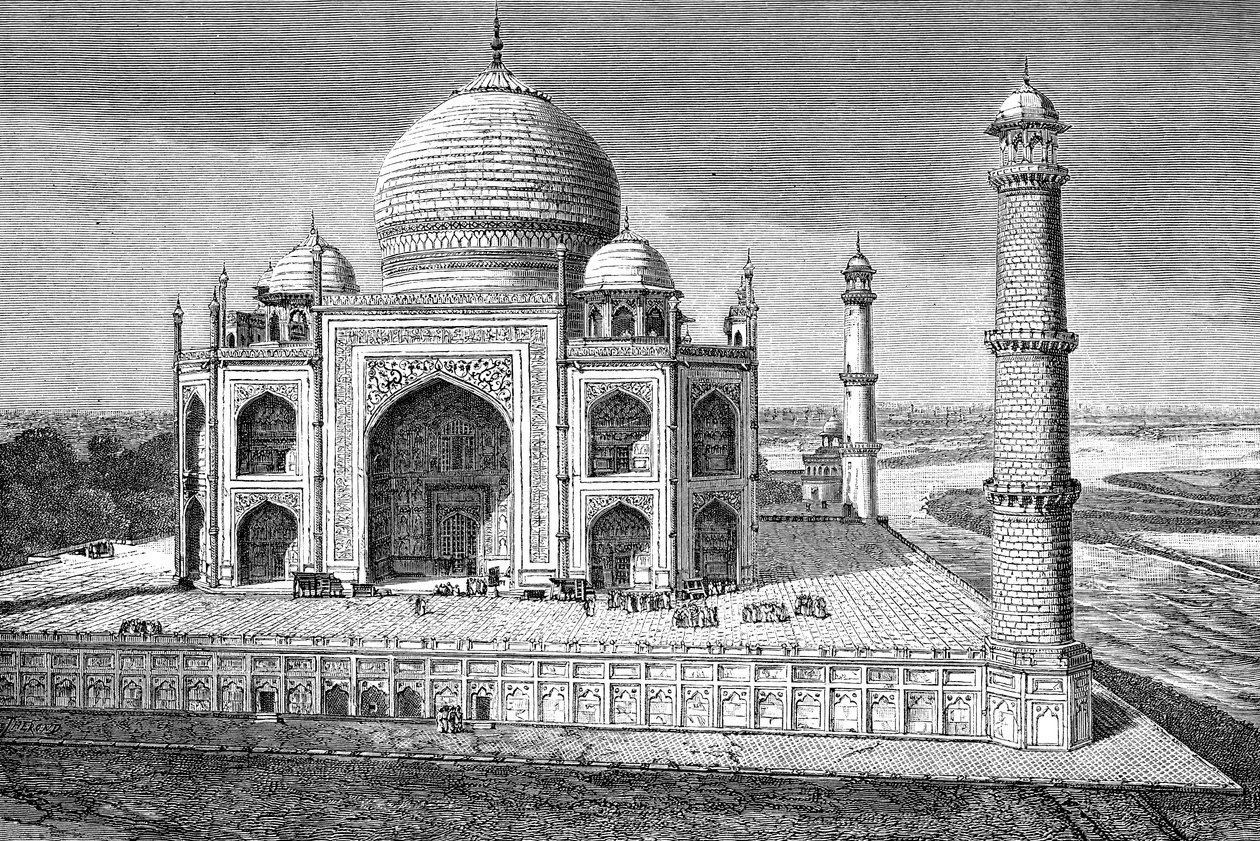 A Taj Mahal, Agra, India, 1895 alkotó: Unbekannt