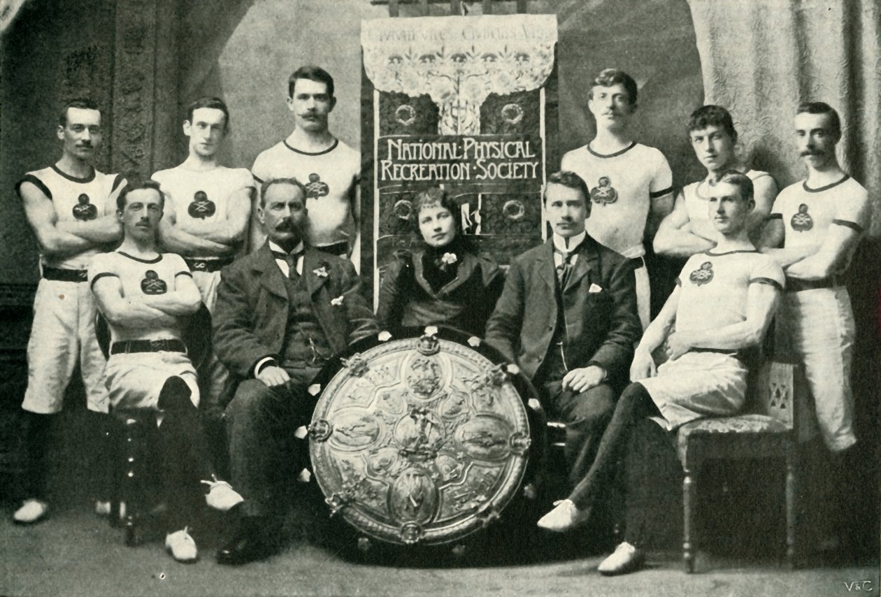 Az Aberdeen Gymnasts csapata, a N.P.R.S. győztesei Challenge Shield, 1902. alkotó: Unbekannt