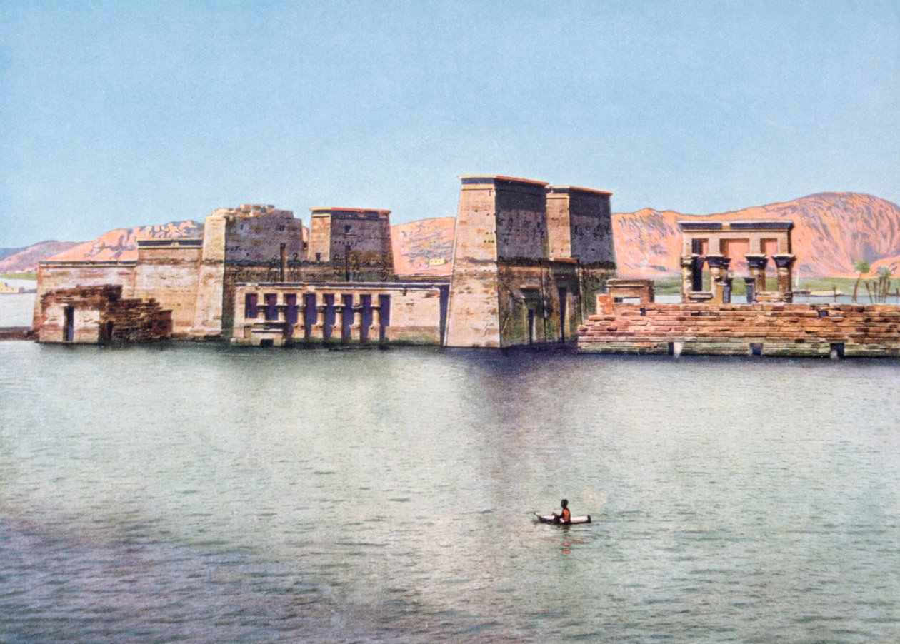 Ízisz temploma Philae-ban, Egyiptom, XX. század alkotó: Unbekannt