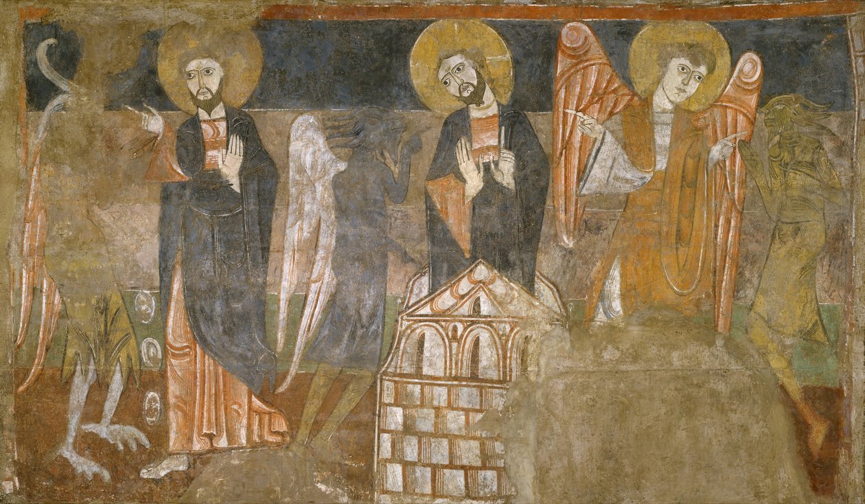 Krisztus ördögi megkísértése, 12. század első fele, esetleg 1129-34. alkotó: Unbekannt