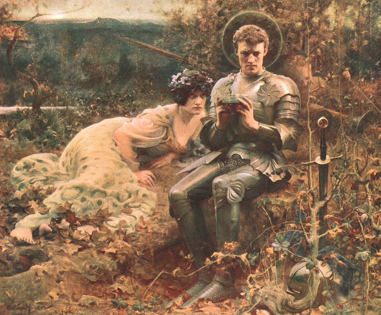 Sir Percival kísértése, c1894, c1902. alkotó: Unbekannt