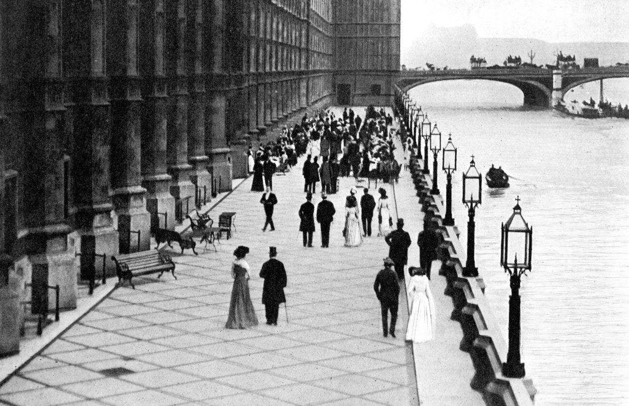 The Terrace, délutáni tea, Westminster palota, London, 1905 alkotó: Unbekannt