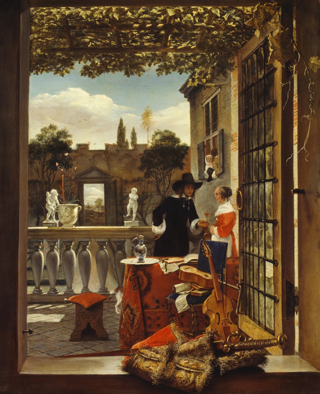 A terasz, c. 1660. alkotó: Unbekannt
