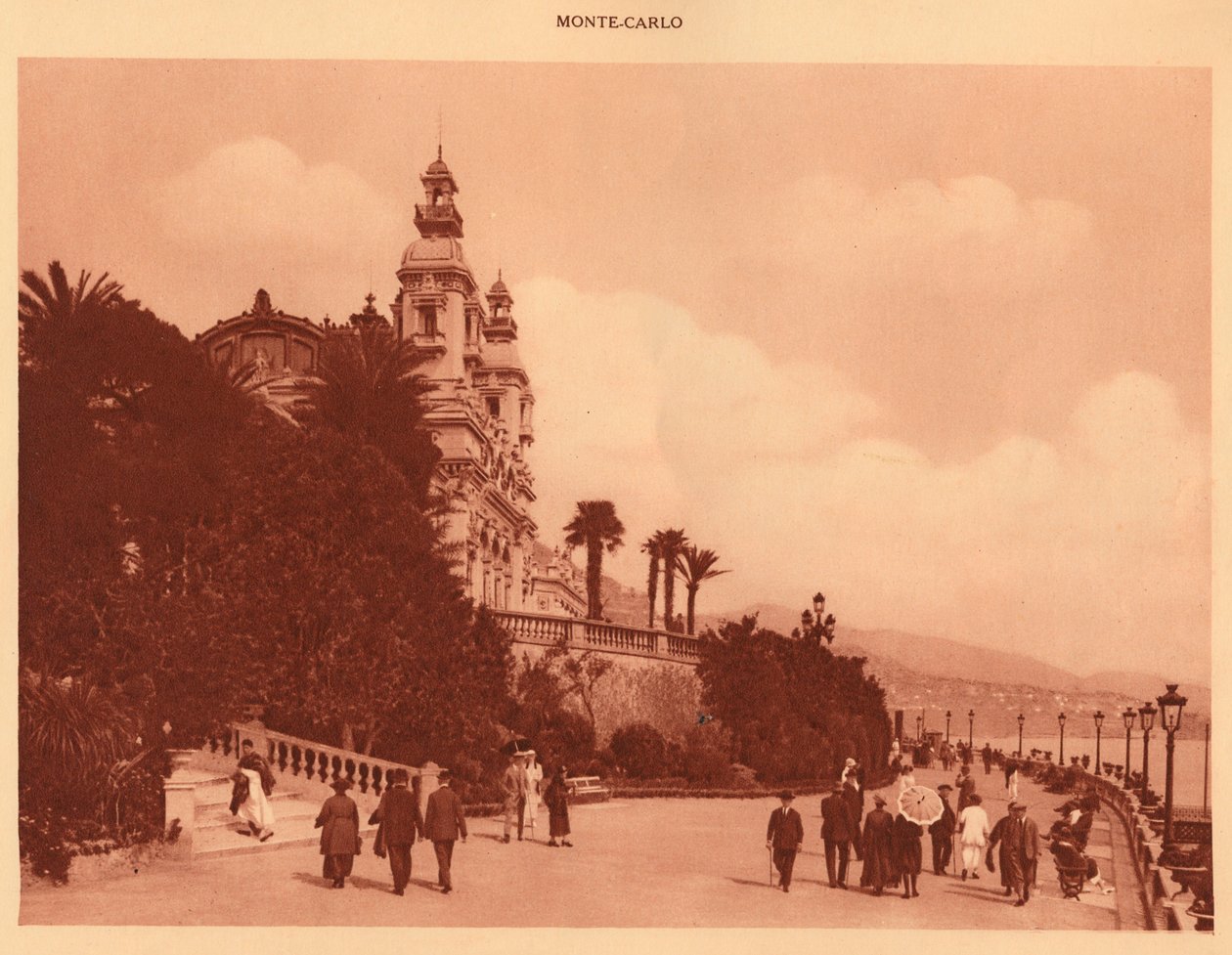 A teraszok és a kaszinó, Monte Carlo, 1930. alkotó: Unbekannt