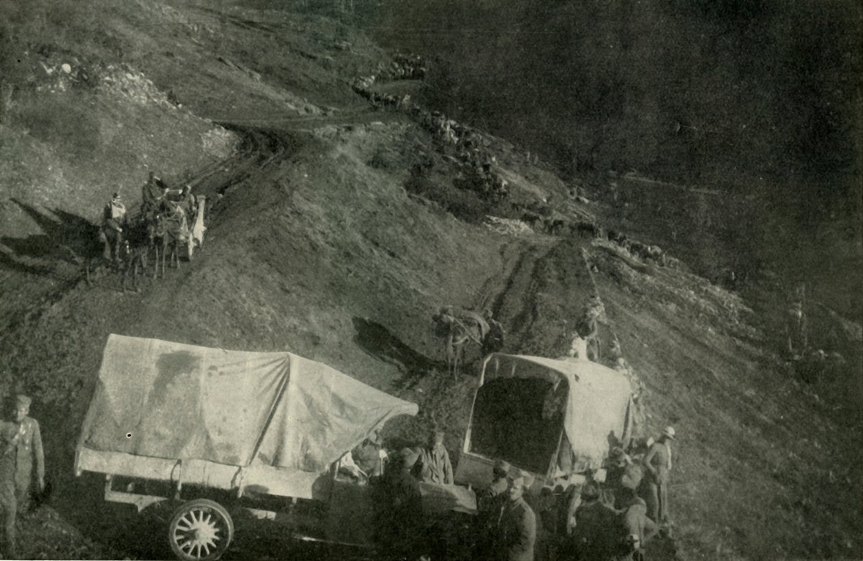 A szörnyű visszavonulás Szerbiából, 1919. alkotó: Unbekannt