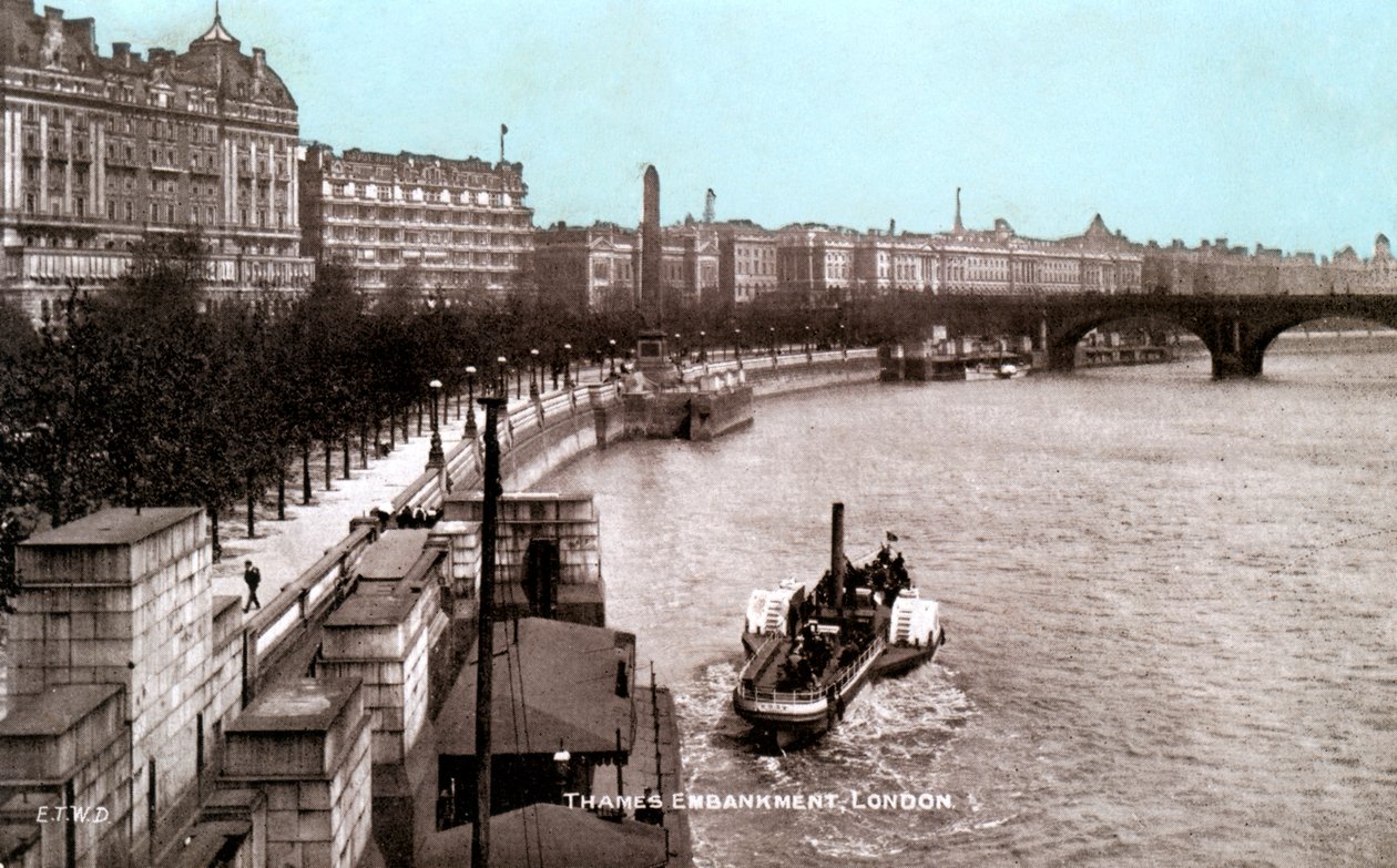 The Thames Embankment, London, XX. század eleje alkotó: Unbekannt