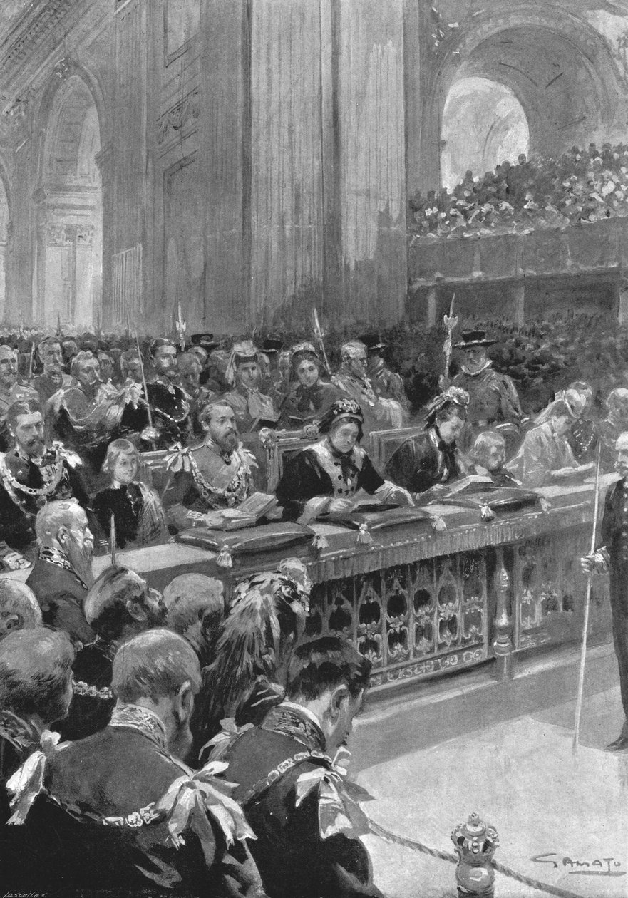 A Hálaadás szolgálata a walesi herceg felépüléséért...1872, 1901. alkotó: Unbekannt