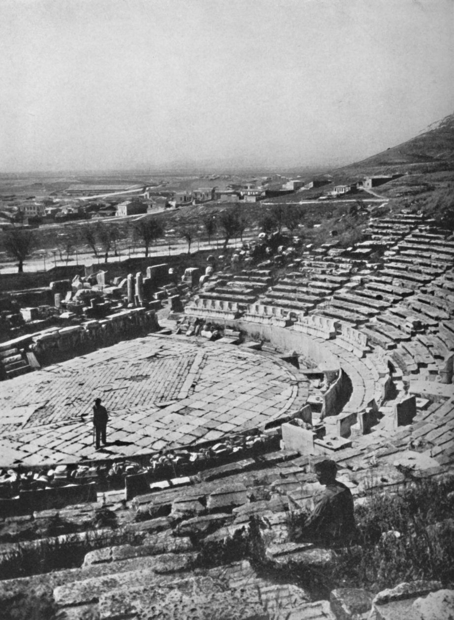 A Dionüszosz Színház az Akropolisz déli lejtőjén, 1913 alkotó: Unbekannt