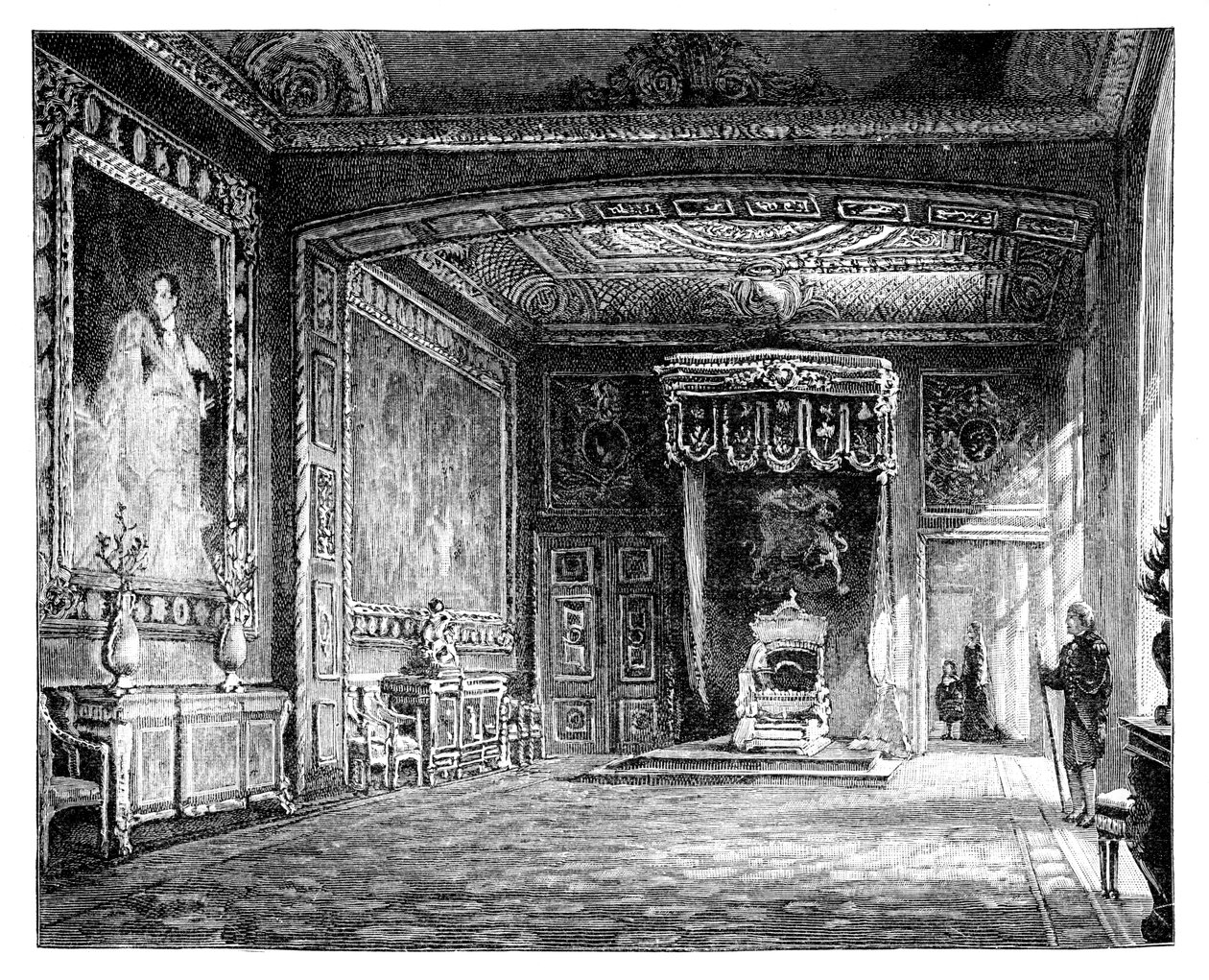 The Throne Room, Windsor Castle, 1888 alkotó: Unbekannt