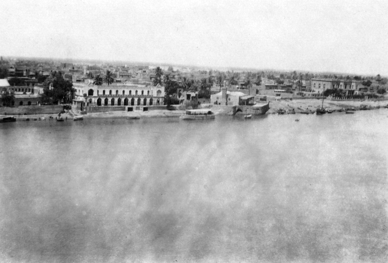 A Tigris folyó a 31. brit általános kórházból, Bagdad, Mezopotámia, I. világháború, 1918 alkotó: Unbekannt