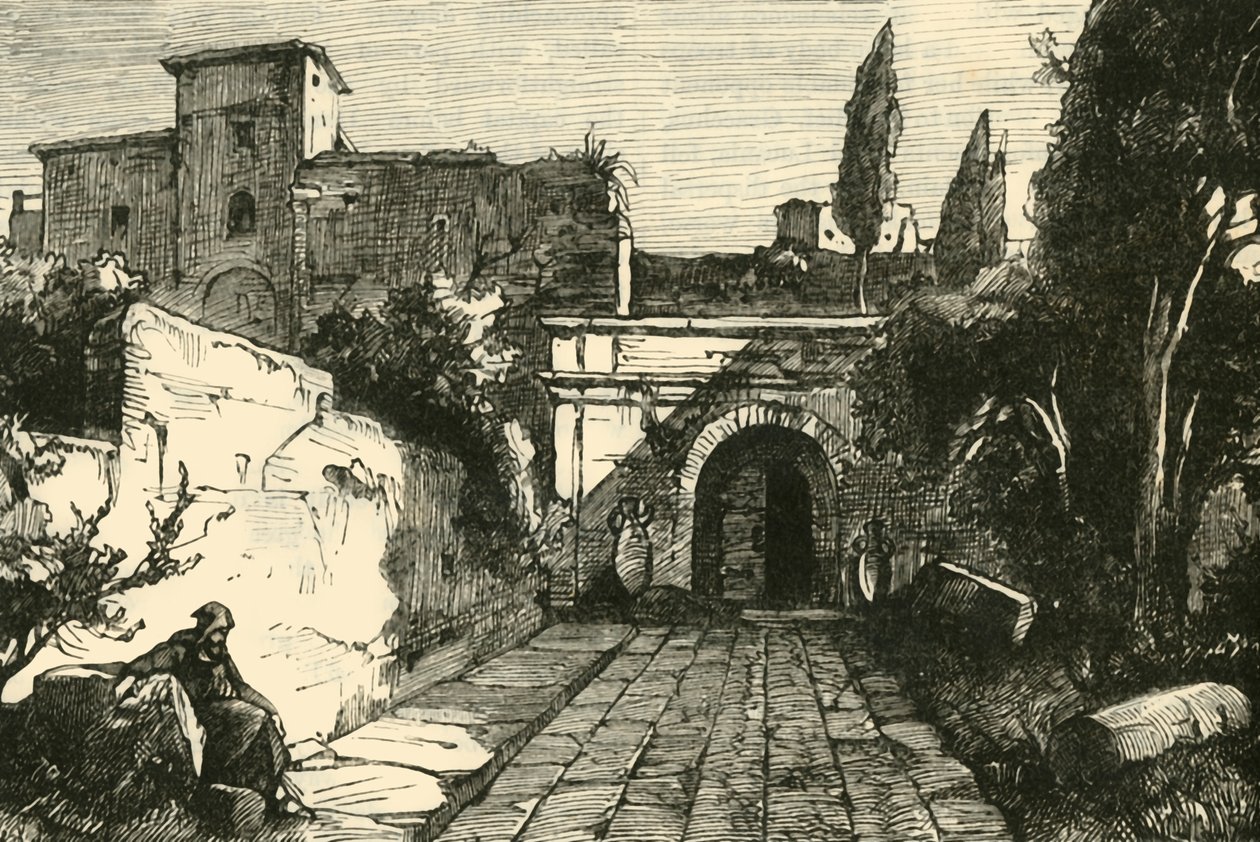 A Scipiók sírja Rómában, 1890. alkotó: Unbekannt