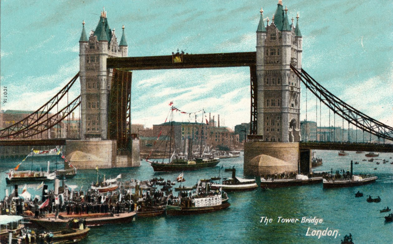 A Tower Bridge, London, 1910 alkotó: Unbekannt