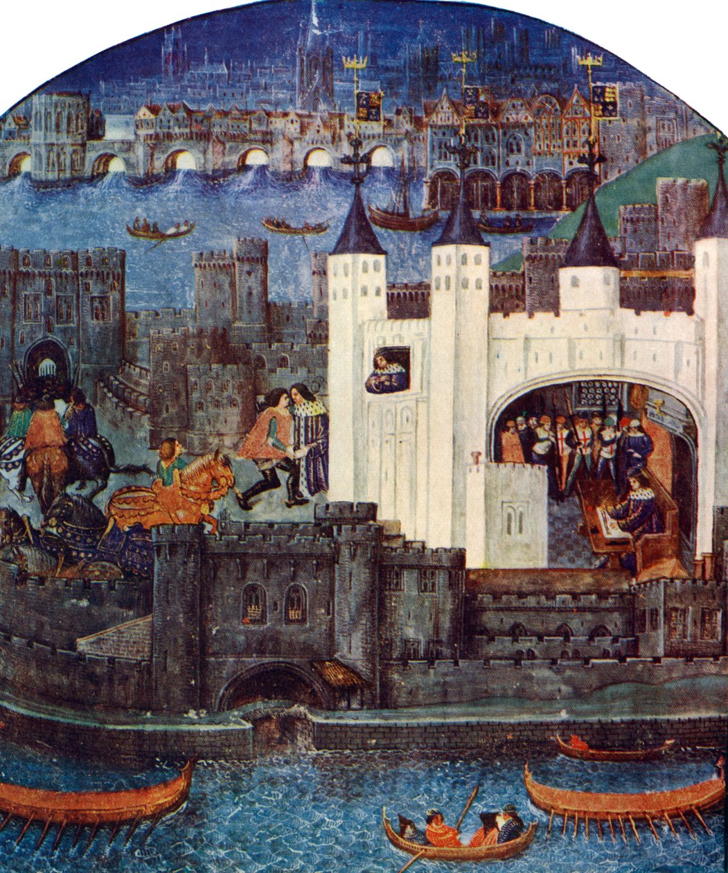 A londoni Tower a London Bridge-vel, c1500, c1900-1920 alkotó: Unbekannt