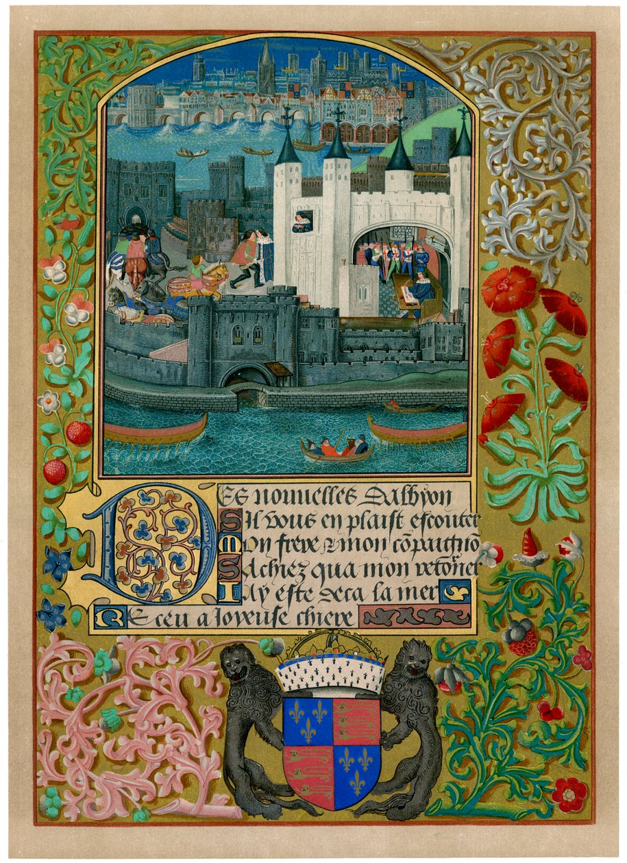 A londoni Tower a London Bridge-vel, c1500, c1901 alkotó: Unbekannt