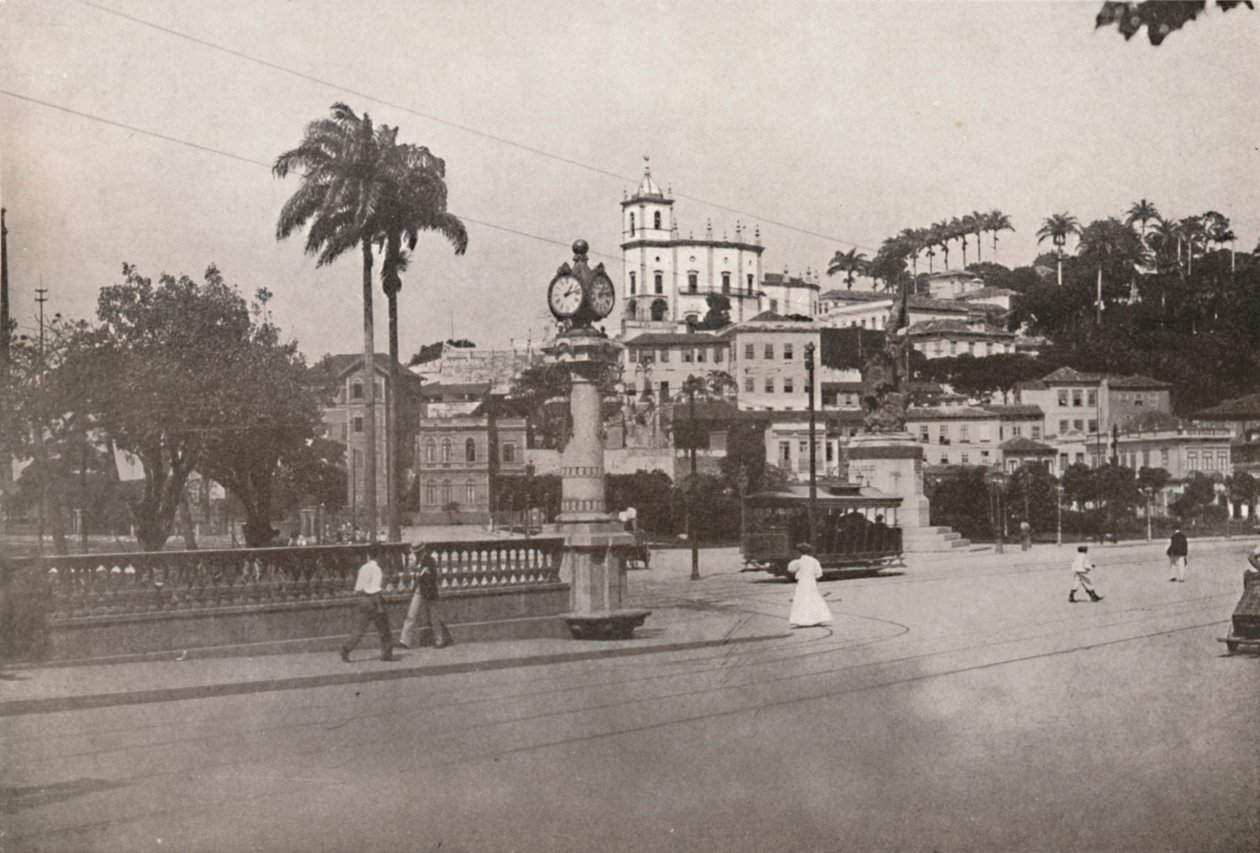 A Praca da Gloria mellett elhaladó villamos, 1914 alkotó: Unbekannt