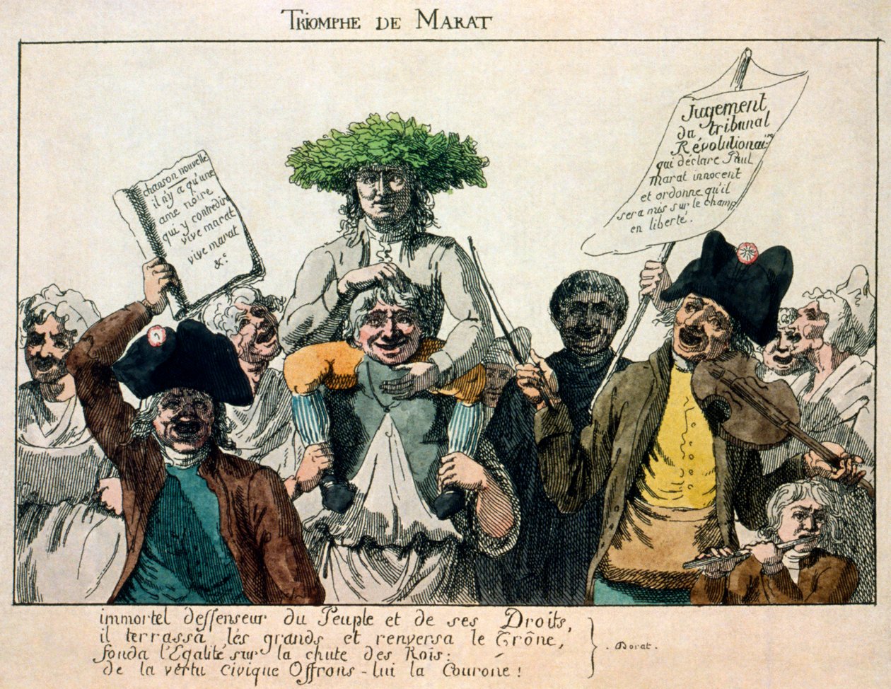 Marat diadala, 1793 alkotó: Unbekannt