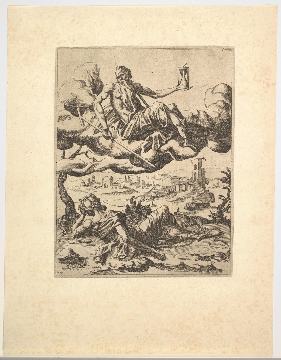 Az idő diadala a Petrarka diadalaiból, kb. 1548-49. alkotó: Unbekannt