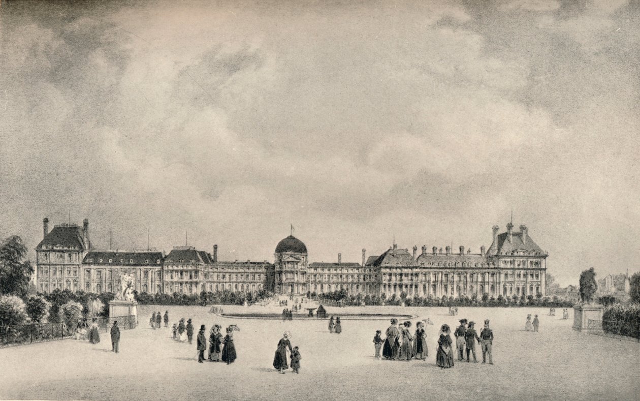 A Tuileries-palota a kertekből, 1915 alkotó: Unbekannt