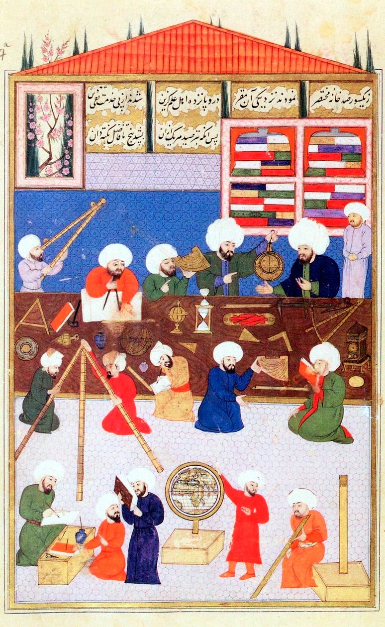 Takiuddin török csillagász a galatai csillagvizsgálójában, Isztambulban, 1581 alkotó: Unbekannt
