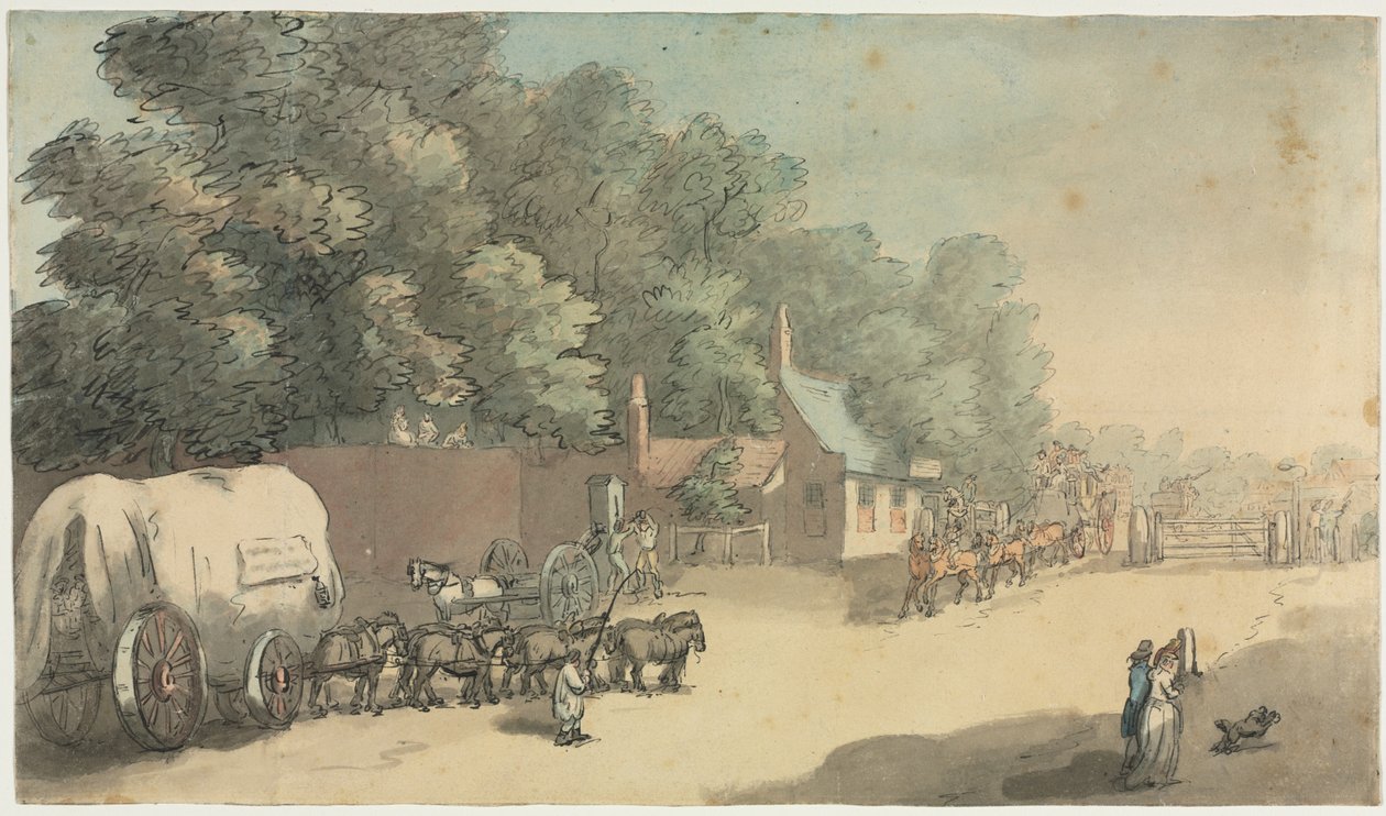 Turnpike Gate, 1700-as évek. alkotó: Unbekannt