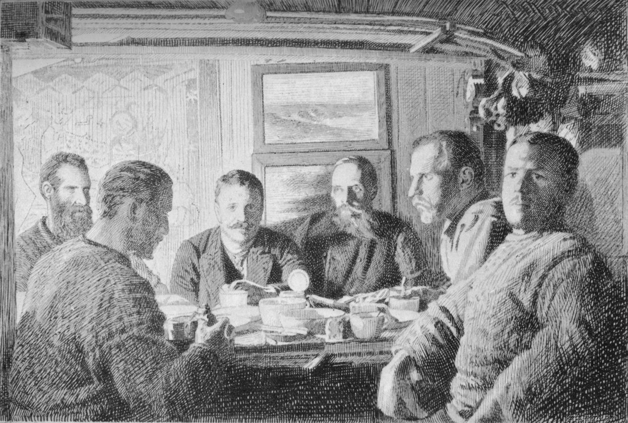 A vacsoraasztal felső vége. 1895. február 15., 1897 alkotó: Unbekannt