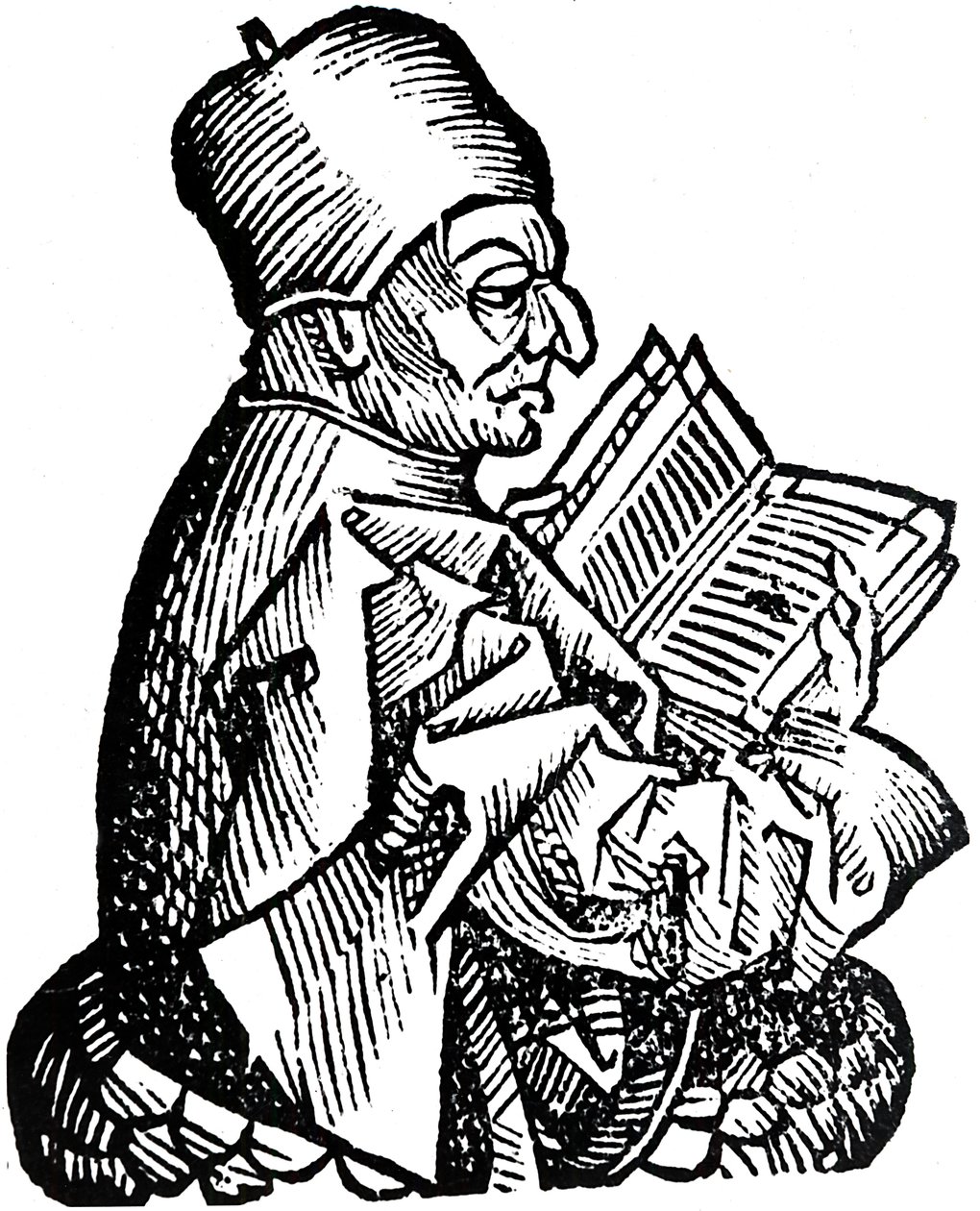 The Venerable Bede c673-735, angolszász teológus, tudós és történész, 1493 alkotó: Unbekannt