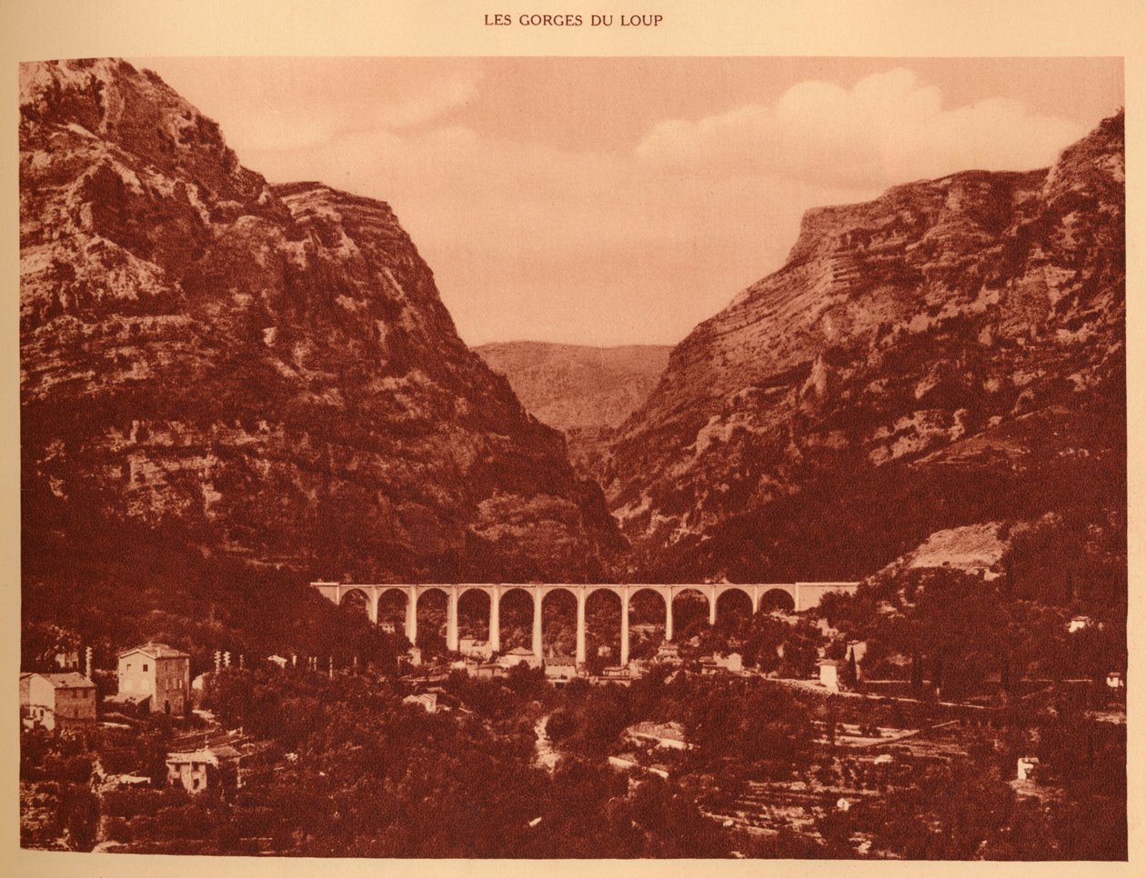 A viadukt és a szurdok kijárata, 1930. alkotó: Unbekannt
