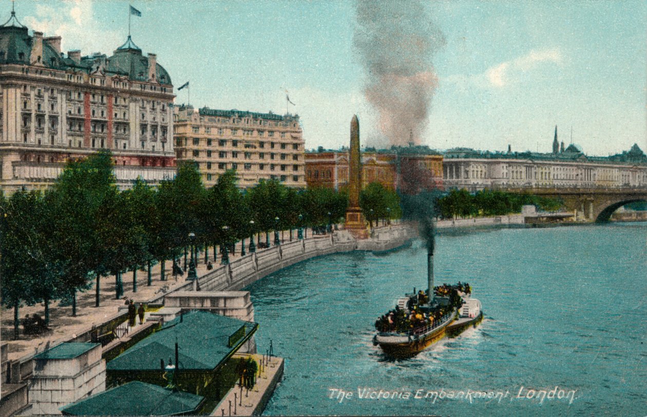 The Victoria Embankment, London, 1907, 1900-1930 alkotó: Unbekannt