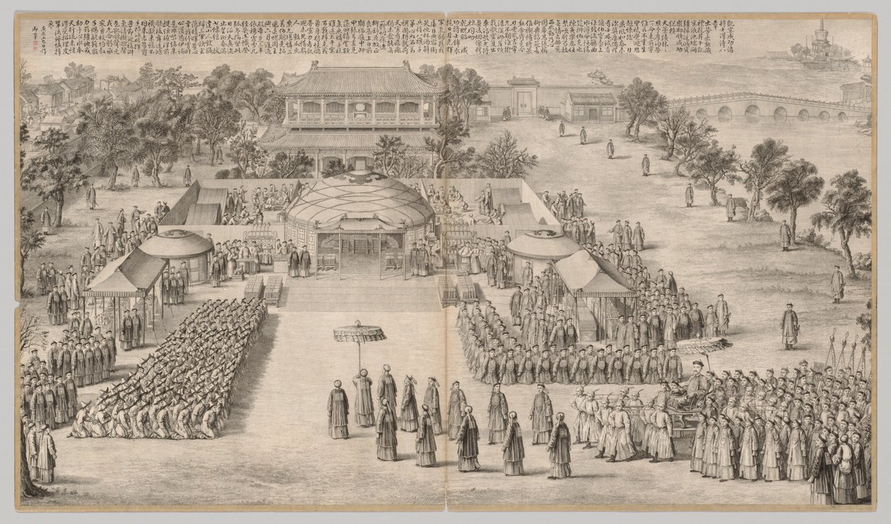 A győzelmi bankett: A lázadások leverésének csatajeleneteiből..., c. 1765-1774, 1-én kelt vers alkotó: Unbekannt