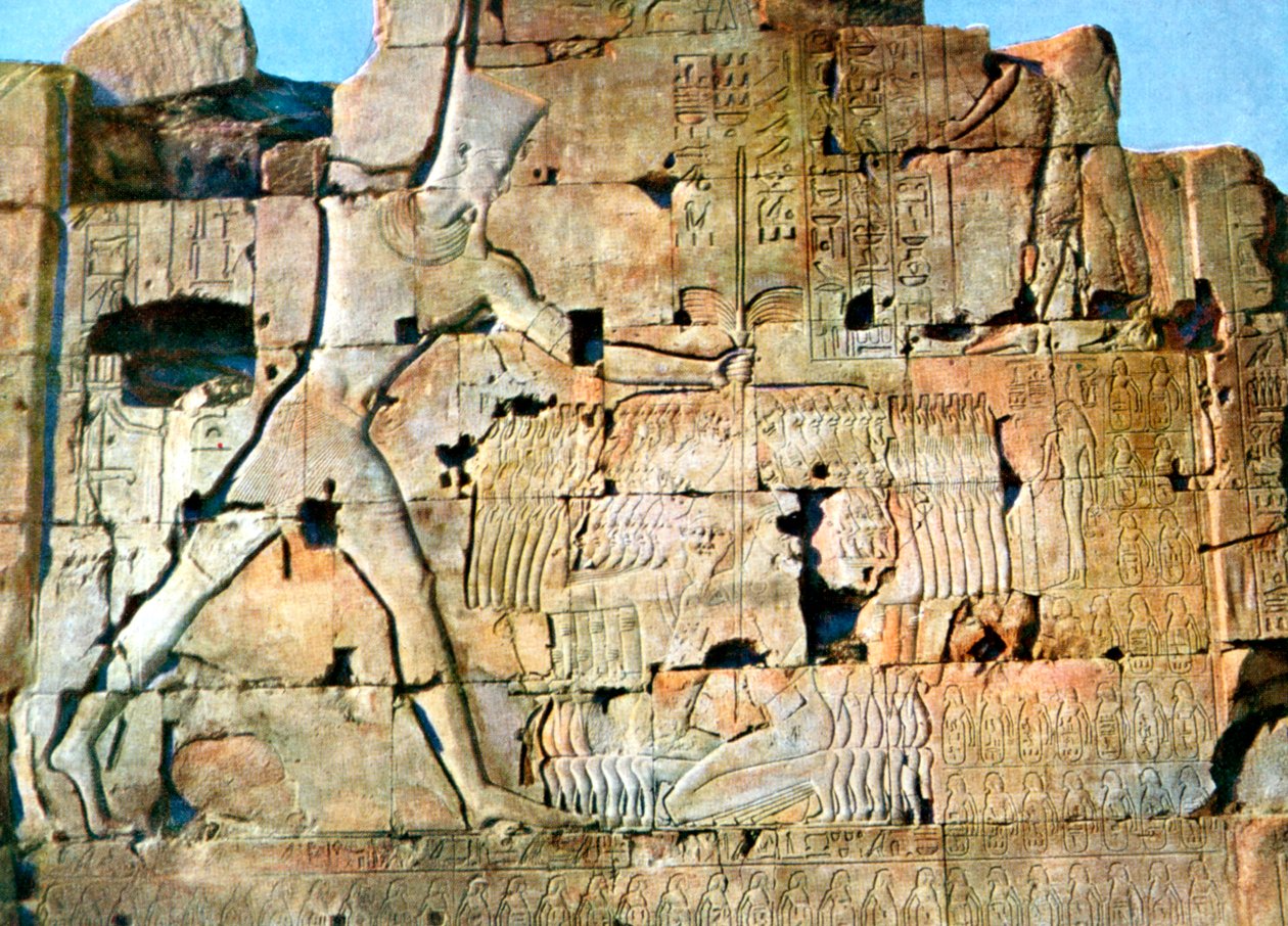 II. Ramszesz győzelme, Karnak, Egyiptom, XX. század alkotó: Unbekannt